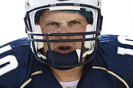 Aggressive Football Player Face